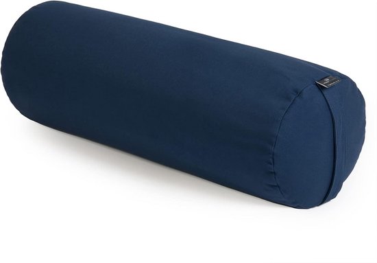 Ronde Lichtgewicht Yoga Bolster - Restorative Yoga Ondersteuning - 63x22x22 cm - Afwasbare Biologische Katoenen Hoes - Herbruikbare Vulling