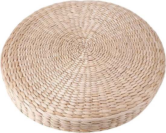 Ronde Tatami Vloerkussen van 40 cm, Perfect voor Meditatie, Buiten en Zitcomfort, Rubber Vulling van Merkloos