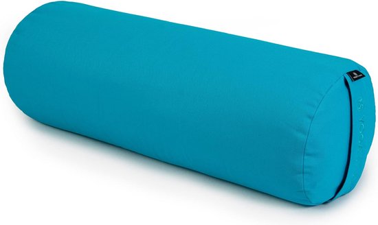 Ronde Yoga Bolster Kussen met Biologische Boekweitdoppen | Wasbare Katoenen Hoes