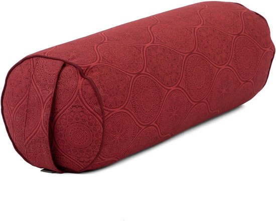 Ronde Yogabolster 64 cm met Kapokvulling - 100% Katoenen Overtrek voor Yin en Herstellende Yoga
