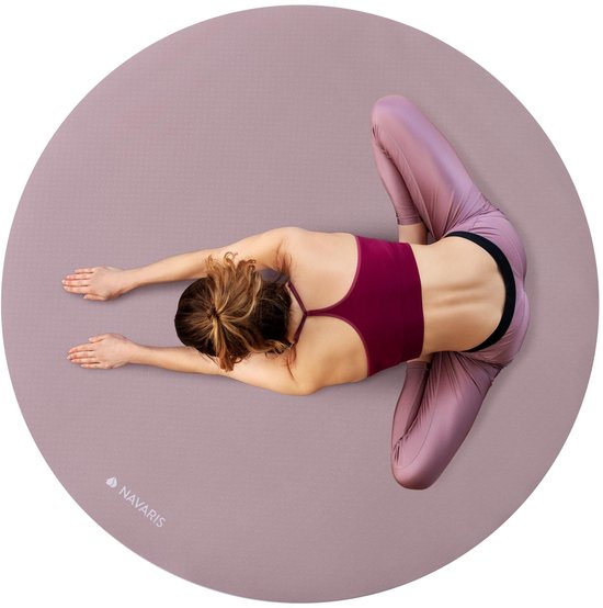 Ronde Yogamatte - Antislip en XL - Ø 120cm - 0,6cm Dikte - Geschikt voor Yoga en Fitness van Merkloos