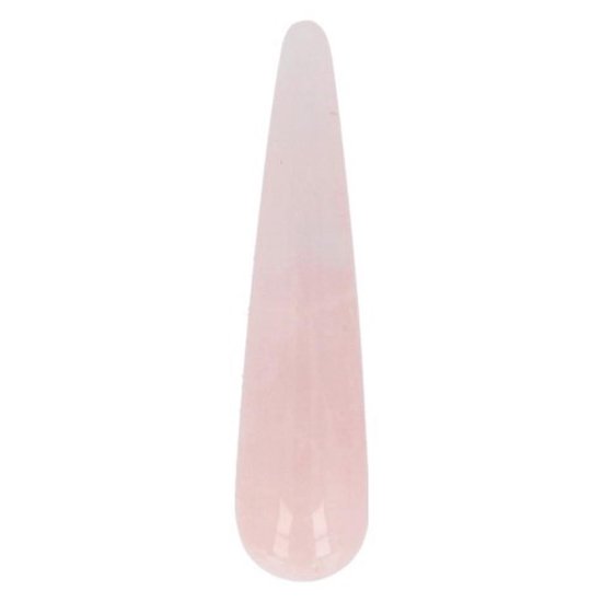 Roze kwarts massage griffel 7,5 cm - roze van Merkloos