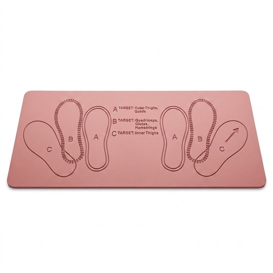 Roze Pilates mat fitness mat unisex antislip squat mat 0,6 cm dik voor yoga pilates squats lunges bilspier oefeningen thuis gym geweven oefenmat compact trainings mat functionele fitness apparatuur