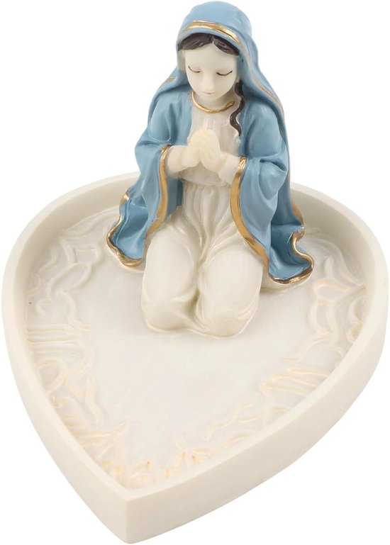 Rozenkrans Houder - Religieuze Doos - Geloof Uiten - Elegant Ontwerp - 15x12x5cm - Blauw Rood