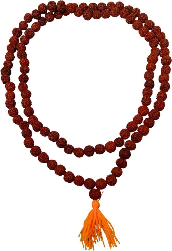 Rudraksha Mala - Gebedssnoer Japa - Meditatie Yoga - 108 Kralen - 12mm Kralen van Merkloos