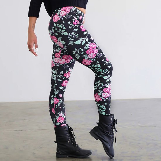 Rustic Rose | Dames legging | Middelhoge Taille & Stretch | Positive Pants | L/XL van Merkloos
