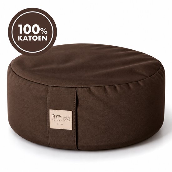 Ryce® MeditatieKussen - Yoga - Katoen - Boekweit - Bruin