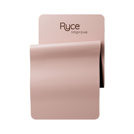 Ryce® Yogamat - PU Rubber - Pilates - Fitness - Anti Slip - Extra Dik - 183x68x0,5 cm - Donker Roze van Merkloos