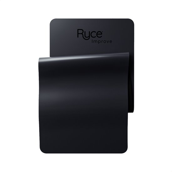 Ryce® Yogamat - PU Rubber - Pilates - Fitness - Anti Slip - Extra Dik - 183x68x0,5 cm - Zwart van Merkloos