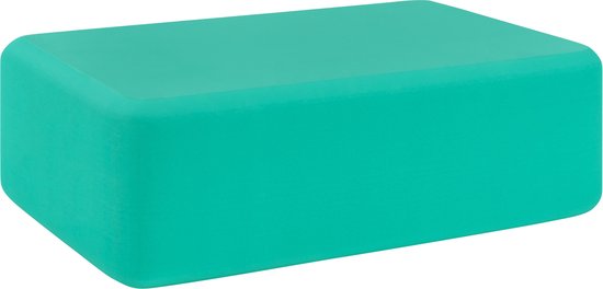RYZOR Yogablok - Yogablokken schuim - Pilates -  Foam yoga blok - Yogablokken groen - Yoga blocks - Yoga artikelen - Afgeronde hoeken - Schuim - 15 x 22 x 7 centimeter (lxbxh) - Groen van RYZOR