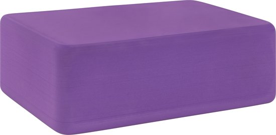 RYZOR Yogablok - Yogablokken schuim - Pilates -  Foam yoga blok - Yogablokken paars - Yoga blocks - Yoga artikelen - Afgeronde hoeken - Schuim - 15 x 22 x 7 centimeter (lxbxh) - Paars van RYZOR