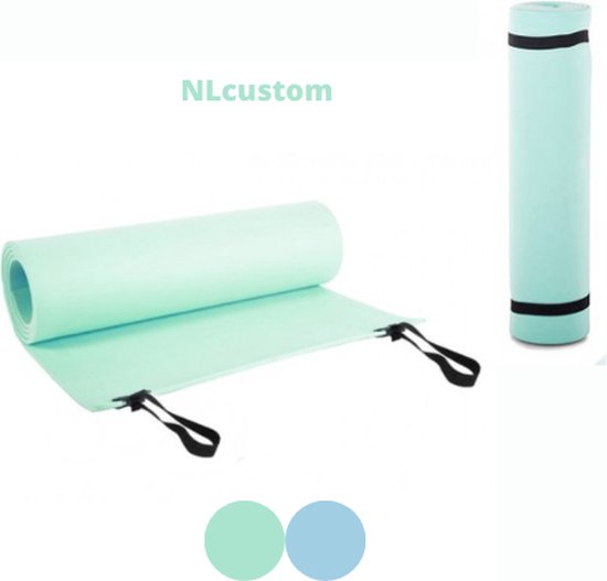 SALE!! (1+1 gratis) Premium Yogamat | Premium Kwaliteit | Mint Groen | anti slip & eco | Fitness mat | Sport mat | 180 x 50 x 0,5 cm van Merkloos