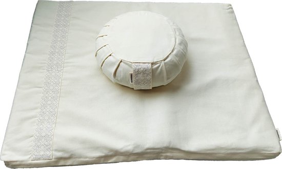 Samarali Meditatieset - Meditatiemat & Meditatiekussen - 100% biologisch katoen (GOTS) van Samarali