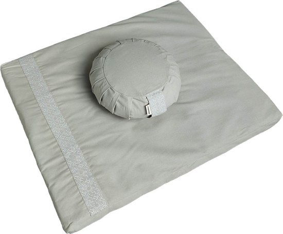 Samarali Meditatieset - Meditatiemat & Meditatiekussen - 100% biologisch katoen (GOTS) van Samarali