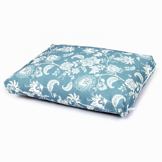 Samarali Nek kussen - Yoga hoofdkussen - Savasana Yogakussen - Biologisch katoen, GOTS-gecertificeerd, nekkussen en meditatiekussen - Blauw, 40x30x4.5 cm van Samarali