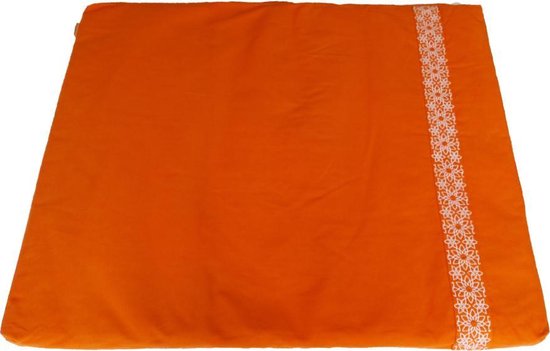 Samarali Oranje Meditatiemat - Luxe en Ethisch Geproduceerd, GOTS Katoen, 90x70x5 cm van Samarali