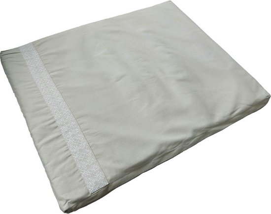 Samarali Premium Zabuton Meditatiemat Kasteel Grijs - GOTS Gecertificeerd Katoen - 90x70x5 cm - Dubbele Laag voor Extra Comfort van Samarali