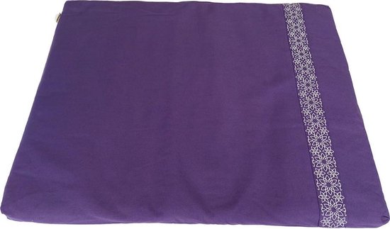 Samarali Purperen Zabuton Meditatiemat - GOTS Gecertificeerd, Eco-Vriendelijk - 90x70x5 cm - Comfortabele Dubbellaag van Samarali
