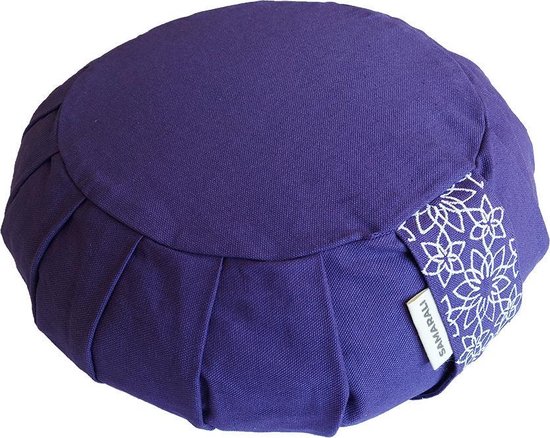 Samarali Purperen Zafu Yoga Kussen - Perfect voor Meditatie, GOTS Katoen, 25x25x17 cm van Samarali