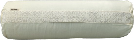 Samarali Yoga Bolster - Biologisch katoen, 20x60 cm, 3.5 kg, dubbele hoezen, GOTS-gecertificeerd van Samarali