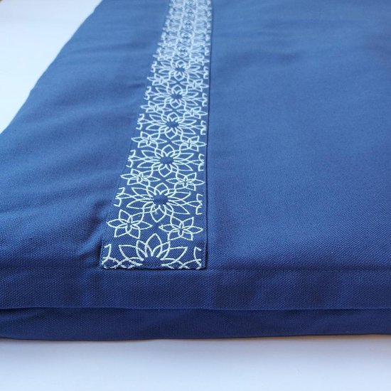 Samarali Zabuton Meditatiemat 90 x 70 x 5 cm – 100% GOTS-gecertificeerd Biologisch Katoen • Vulling van Gerecyclede Wol • Comfortabele Onderlegger voor Yoga & Meditatie van Merkloos