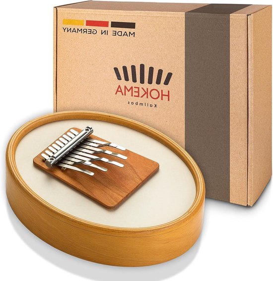 Sansula Renaissance - Kalimba - Muziek Maken - Vochtbestendig REMO membraan - 198 x 155 x 67 mm - Natuurlijk
