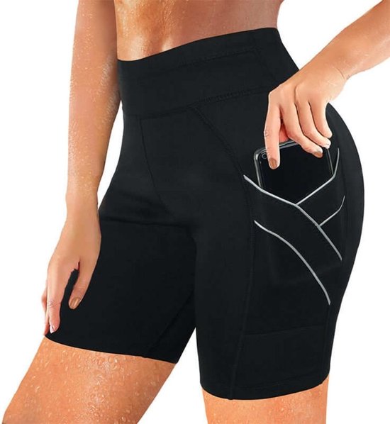 Sauna Broek – Kort | Compressie Legging | Met Zak | Thermisch | Afslankbroek | Neopreen Zweet Broek (2024) van Gymrex