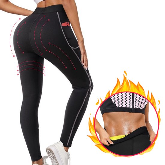 Sauna Broek – Lang | Compressie Legging | Met Zak | Thermisch | Afslankbroek | Neopreen Zweet Broek (2024) van Your Shape Wear
