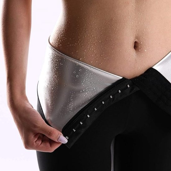 Sauna Zweetbroek Leggings Saunabroek Saunapak Shapewear Broek Boksen Trainingspak Taille Trainer Shaper Sweatsuit Oefening Fitness Gym Vrouwen , maat XL