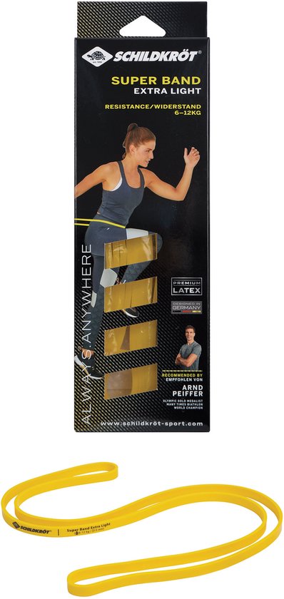 Schildkröt fitness weerstandsband extra licht 6-12kg premium latex. van Schildkröt