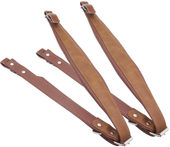 Schouderriem voor accordeon - Verstelbaar - PU-leer - Geschikt voor accordeons met 16-120 bassen - Bruin van Merkloos