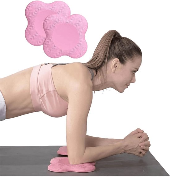 S&E Dikke Yoga & Fitness Knie- en Elleboogmat – Extra Comfortabel & Draagbaar - Roze van S&E