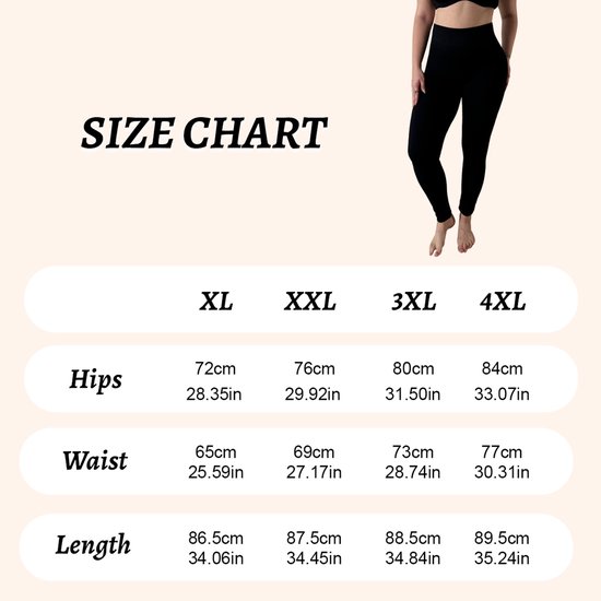 Seamless - Dames Naadloze Legging Compressie Legging Plus-maat | Afslankbroek shaping wear-Beige-XXXL van Seamless