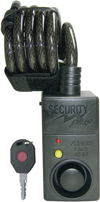 Security Plus AL07 Kabelslot Zwart Met alarm, Met bewegingsmelder Sleutelslot van Securit