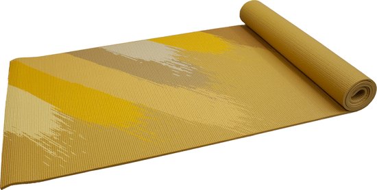Senz Sports Yogamat Premium - 180 x 60 x 0.6 cm - Geel met print van Senz Sports