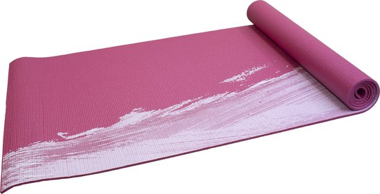 Senz Sports Yogamat Premium - 180 x 60 x 0.6 cm - Roze met print van Senz Sports