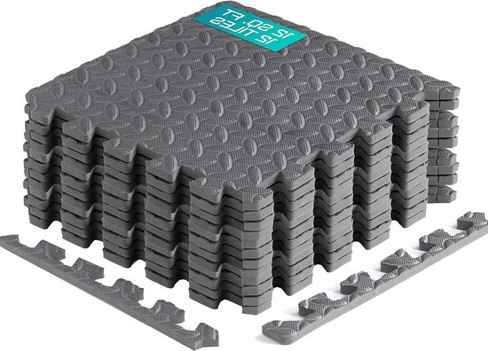 Set van 12/16/36 EVA-schuim vloertegels voor gymnastiek en fitness - interlocking oefenmat voor garagevloer, zwembad, buitenzwembad, tentmat van Florance Living