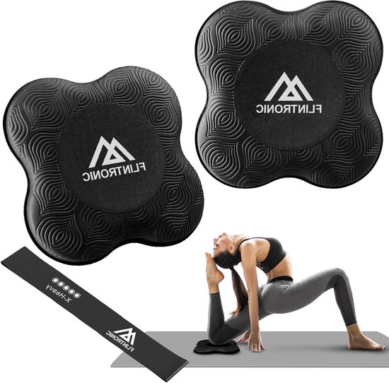 Set van 2 Antislip Yoga Knielappen - Comfortabele Ondersteuning voor Knieën, Handen en Ellebogen - Lichtgewicht en Ideaal voor Balansoefeningen - 20 x 20 cm