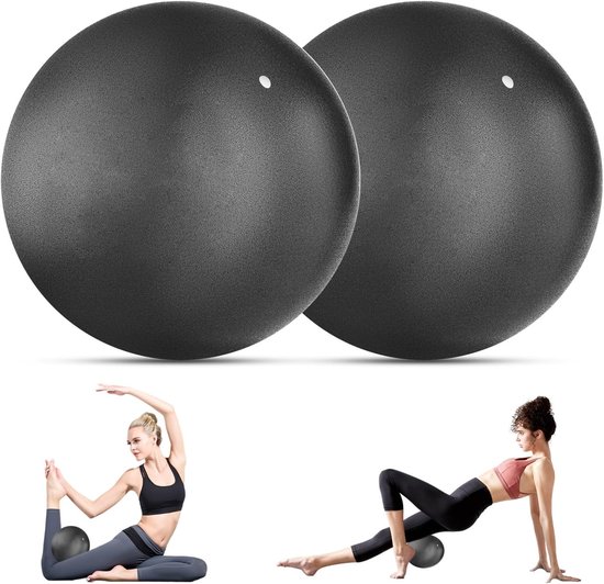 Set van 2 mini-oefenballen voor pilates en yoga, 22-25 cm, ideale barreballen voor flexibiliteit en krachttraining