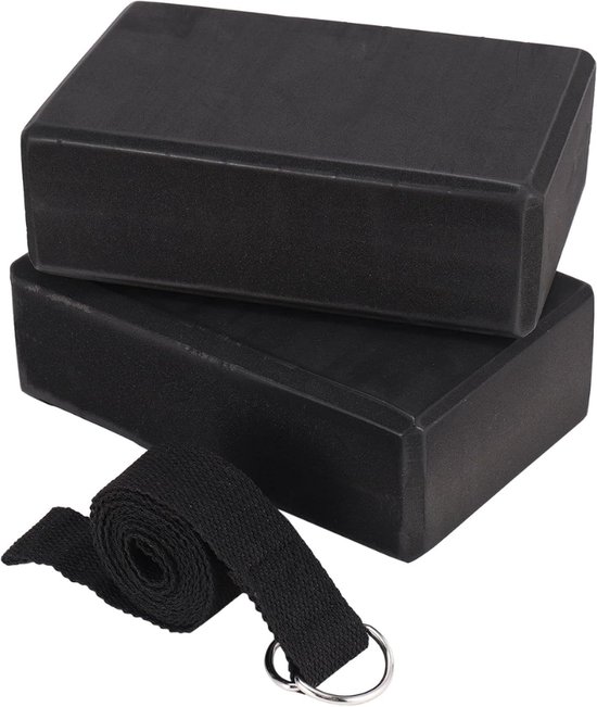 Set van 2 Yoga Blokken met 1 Yoga Riem van 1,8 m