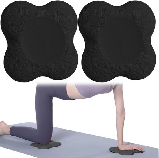 Set van 2 Yoga Knielappen, Antislip Kussens voor Knieën, Handen, Polsen en Ellebogen, Duurzame Ondersteuning voor Oefeningen en Comfort tijdens Yoga