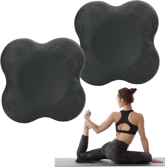 Set van 2 Yoga Knieschijven, Antislip Yoga Mat, 20 x 20 cm, Draagbare Knieschijven voor Yoga, Kniebescherming, Pilates en Gymnastiek
