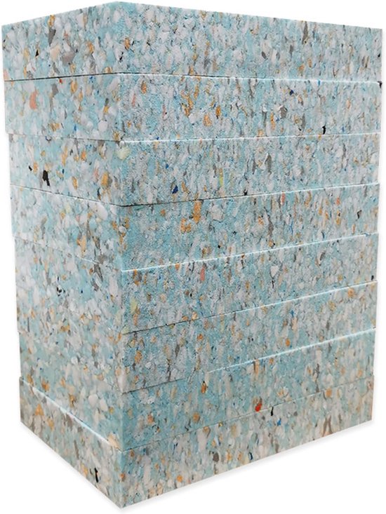 Set van 8 Duurzame Yoga Blokken van Gerecycled Schuim voor Stevige Ondersteuning