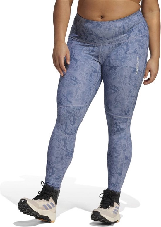 Sexy stoere sportlegging legging plus size zilver violet adidas.terrex (2XL maat eu 46/48 van $