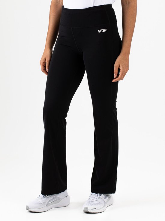 Sjeng Sports TRACY - Trainingsbroek - Dames - Zwart - Multistretch - Flared Fit - Sport en Fitness - soepel - elegant van Merkloos
