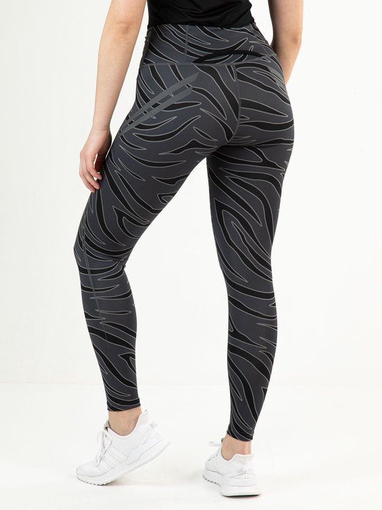 Sjeng Sports YSOLDE Legging Dames Zwart Tijgerprint Stretchstof Sportlegging Comfortabele Activewear voor dames