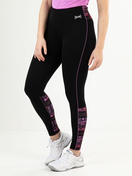 Sjeng Sports YVA Sportlegging Vrouwen - Padel Legging Vrouwen - Zwart - Maat: XS - 68% polyamide, 32% elastaan van Merkloos