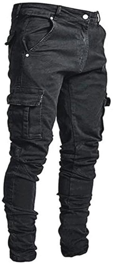 Slim Fit Heren Jeans in Denim Kleur - Comfortabele Broeken Voor Elke Gelegenheid