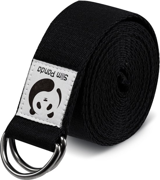 Slim Panda Yoga Riem，250CM Katoen Yogagordel, Praktische Yogaband met Schuifgesp Yoga-accessoire voor Stretchen en - ShopVlot
