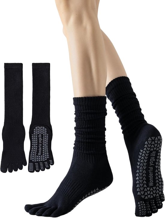 Slouch Sokken - Yoga Sokken Pilates - Binnen Sporten - Met Anti-slip Grip - 1 Paar - Niet gespecificeerd